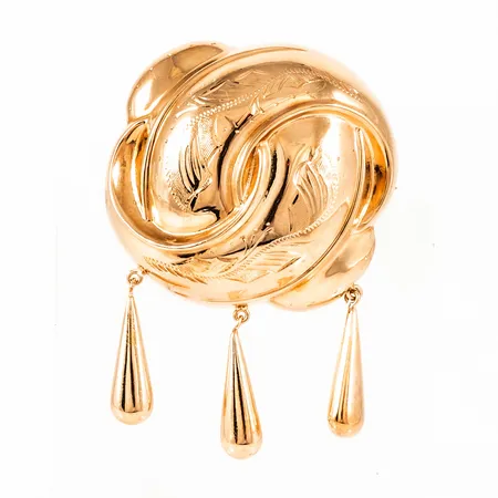 Brosch allmogestil 33x48mm 18K 5,6g. 