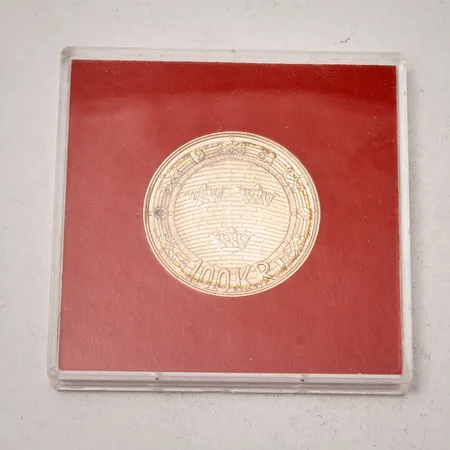 Minnesmynt Sveriges riksdag Helgeandsholmen år 1983 nominellt värde 100kr, plast etui silver 925/1000, 16 g Vikt: 16 g