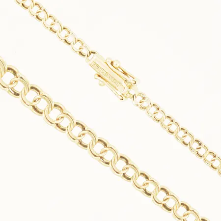 Collier doserad Bismarck längd 43cm, bredd 3-5,8mm, Svedbom & Co AB 2003 18K Vikt: 12 g