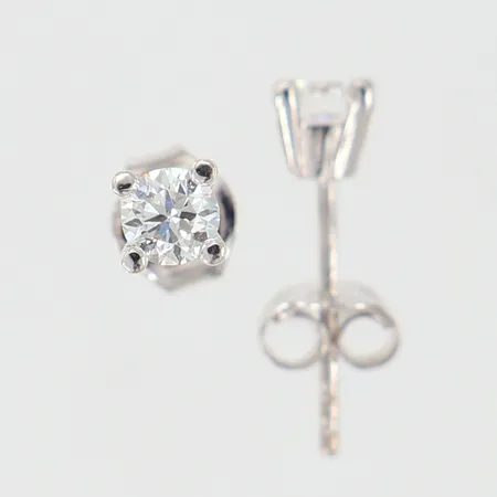Örhängen vitguld med diamanter 2 x ca 0,20ct kvalité ca W(H)/VS 18K Vikt: 1,1 g