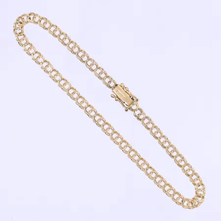 Armband Bismarck 19,5cm, bredd 3,5mm, 18K Vikt: 5 g