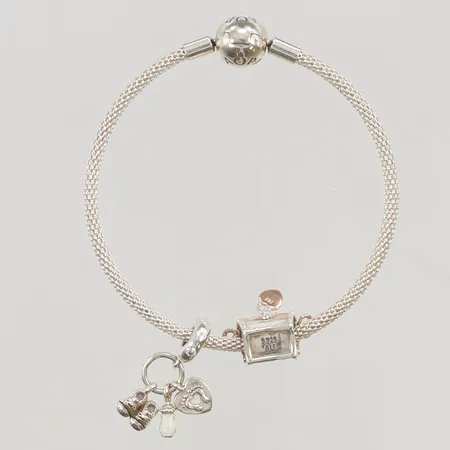 Armband Pandora stelt ca Ø54mm 925/1000 Silver 15,1g.