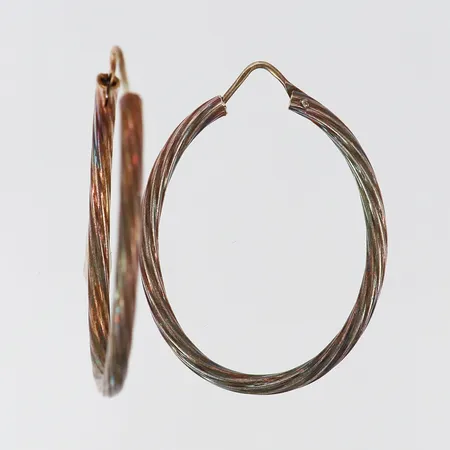 Örhängen flätad dekor ca 39x33mm bredd 3mm silver 925/1000  Vikt: 6,5 g