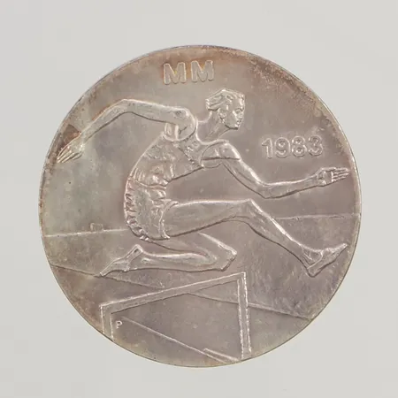 Jubileumsmynt 50 Markka 1983, 35mm etui, Finland 500/1000 Silver 22,0g.