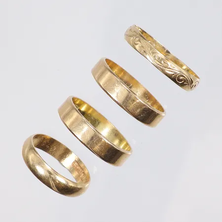 Diverse guld, gravyr 18K Vikt: 16,1 g