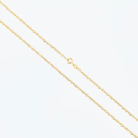 Kedja Singapore Guldfynd längd 42cm bredd 2mm 18K.  Vikt: 4,1 g