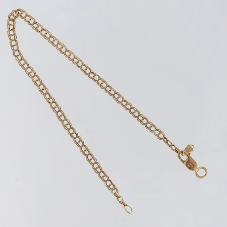 Armband Bismarck längd 18cm bredd 3mm lås defekt 18K Vikt: 2,6 g