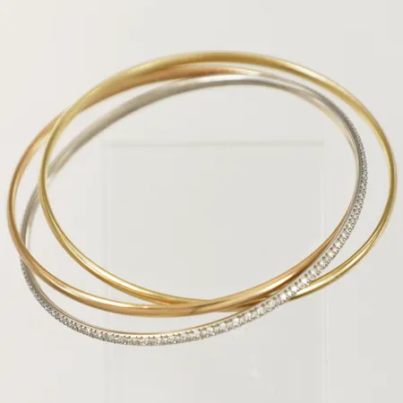 Armband Cartier Trinity med diamanter 352 stycken på totalt 1,58ct stl: 17 bredd 2,8-5,6 ref-nr:CRN6721317 serie-nr:SFW152 certifikat från 2024 och kvitto samt originaletui, 18K Vikt: 36 g