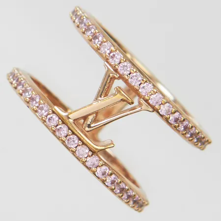 Ring Louis Vuitton "Iconic Ring", referensnummer: M1334L, serienummer: TE4214. stl:18, förgylld metall, dustbag, etui, Kvitto kopia från 2025. Vikt: 0 g