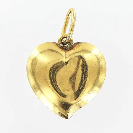 Hänge hjärta ca 18mm, bucklor, 18K Vikt: 0,7 g