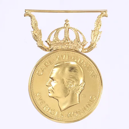 Medalj För Nit och Redlighet i Rikets Tjänst 2018, 41x27mm, gravyr, utan band, ram i 18K, mynt 23K Vikt: 13,7 g