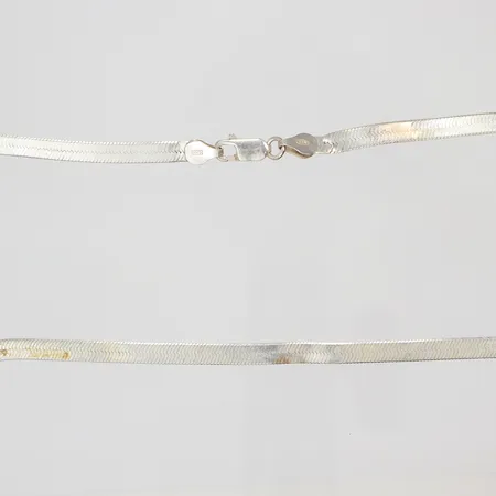 Halskedja, längd 39cm, bredd 5mm, 925/1000 silver Vikt: 13,2 g