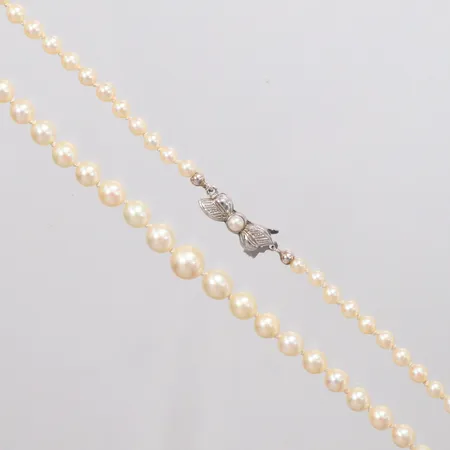 Collier doserad odlade saltvattenspärlor Ø3,3-7mm, längd 54cm, silverlås 835/1000 Vikt: 13,7 g