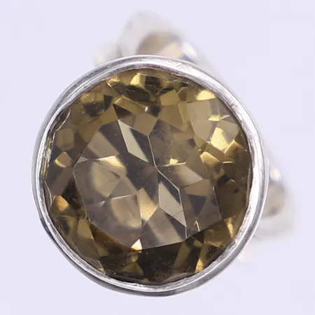 Ring med brun sten Bengt Hallberg stl ca 15 bredd 5-16mm silver 830/1000 Vikt: 7,3 g