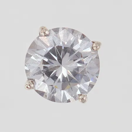 Udda örhänge med vit sten ca Ø10mm silver 925/1000 Vikt: 2,5 g