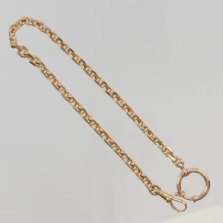 Klockkedja ankar 29cm bredd 5mm, (lås i 14K) 18K 38,3g.