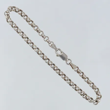 Armband ärtlänk längd 19cm bredd 4mm Silver 925/1000.  Vikt: 6,2 g