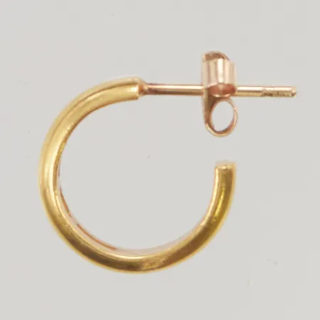 Omaka örhänge, 14mm stift samt snurrebuss i 18K, 23K 2,6g.