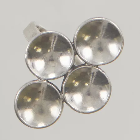 Ring stl:17 bredd 27x20mm, justerbar skena 800/1000 Silver 5,1g.