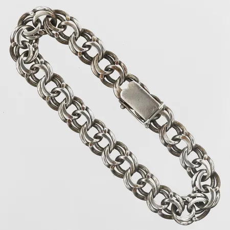 Armband Bismarck längd 20cm, bredd 10mm, silver 830/1000 Vikt: 23,1 g
