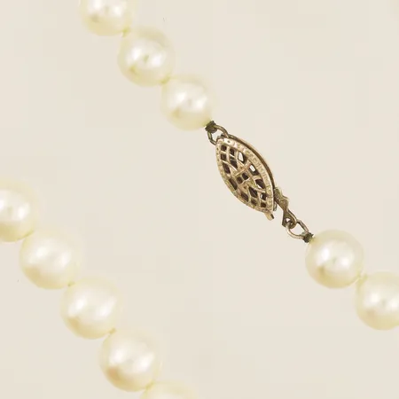 Pärlcollier 45cm GHA pärlor ca Ø8mm lås i 925/1000 silver Vikt: 0 g