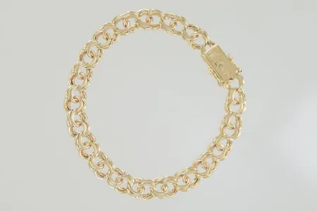 Armband bismark längd 20,5 cm bredd 8 mm, 18K Vikt: 20,1 g