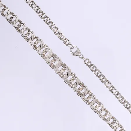 Halscollier doserad Bismarck 45cm bredd 5-11mm silver 925/1000 Vikt: 27,7 g