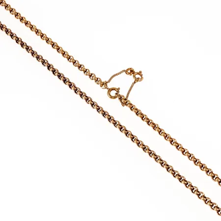 Kedja Ärtlänk 60cm bredd 3,5mm, säkerhetskedja, springring går ej att låsa upp, missfärgning, 18K 19,5g. 