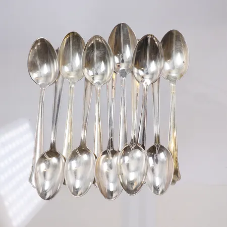12 kaffeskedar 12cm, silver 830/1000 Vikt: 157,2 g