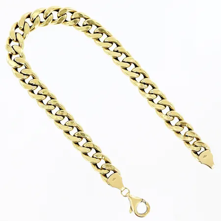 Armband Pansar längd 20,5cm, bredd 7,5mm, ihålig, bucklor, 18K Vikt: 6,7 g