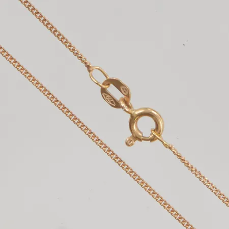 Kedja pansar 38cm bredd 1mm 18K 1,7g.