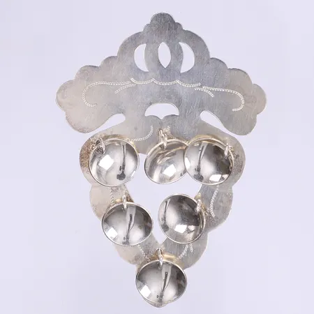 Dräktsmycke/brosch 80x56mm Waldemar Jonsson, Skara 1986, handarbete, signaturstämpel, silver 925/1000 Vikt: 22,3 g