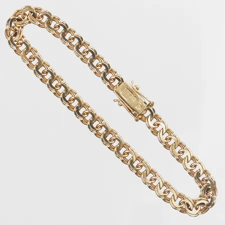 Armband Bismarck längd 18,5cm, bredd 6mm, Clareus Tore, Stockholm, 18K Vikt: 12,8 g
