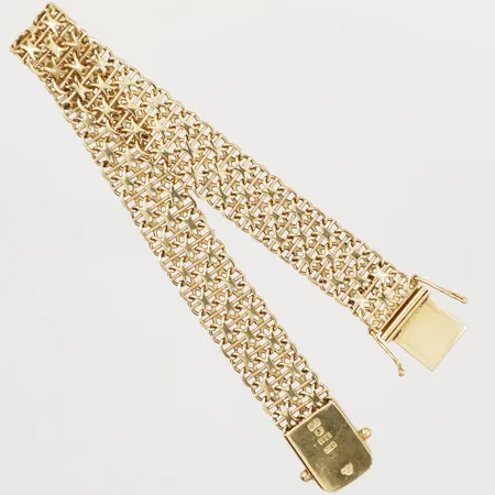Armband X-Länk Längd 20cm, bredd 11,5mm Esto Ab Guldvarufirman År 1978 18K Vikt: 20,5 g