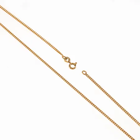 Kedja Pansar 47cm bredd 1,7mm, springring går ej att öppna, 18K 5,2g 