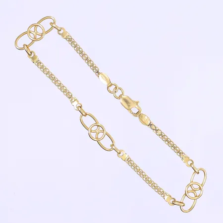 Armband 19cm, bredd 2-6mm, 18K Vikt: 5,1 g