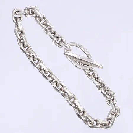 Armband ankarlänk 19cm bredd 6mm bruksslitage silver 925/1000 Vikt: 24,4 g
