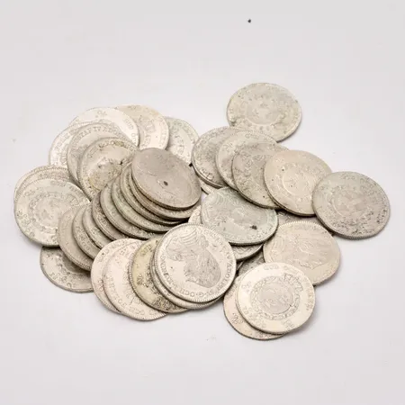 Mynt 40st 1/6 Riksdaler Gustav IV Adolf, Gud och folket, silver 691/1000, 247,95g.
