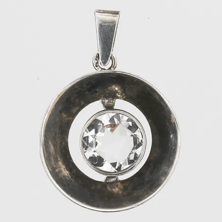 Hänge med bergskristall Finland, längd 33mm, bredd 23mm, silver 925/1000 Vikt: 2,9 g