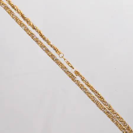 Collier tvåfärgat längd 55cm, bredd 3,7mm, 18K Vikt: 19,1 g