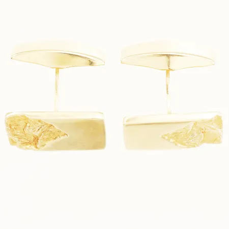 Ett par manschettknappar 18x10mm 18K  Vikt: 8,3 g