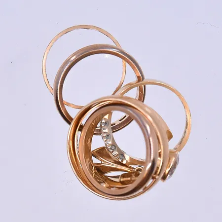 Diverse guld, 18K. Vikt: 16,4 g