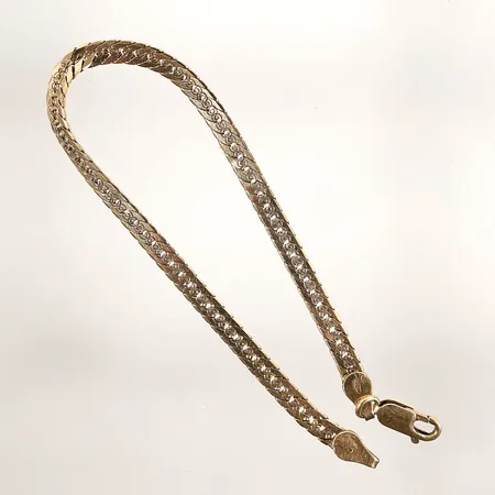 Armband längd 18,5cm bredd 4mm 18k 6,5g Vikt: 6,5 g