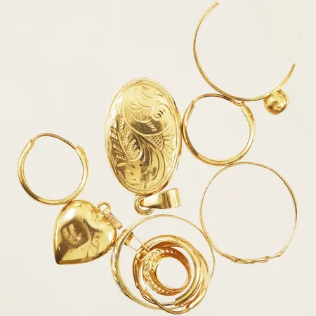 Diverse guld defekt 18K Vikt: 9,6 g