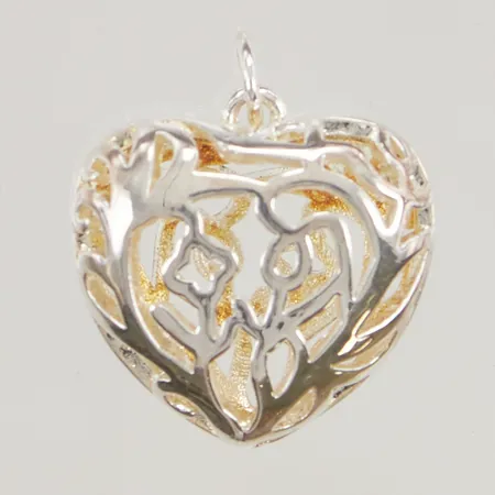 Hänge "hjärta" 25mm 925/1000 Silver 8,6g.
