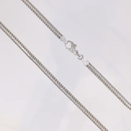 Halskedja längd 42,5cm, bredd 3mm, silver 925/1000 Vikt: 11,8 g