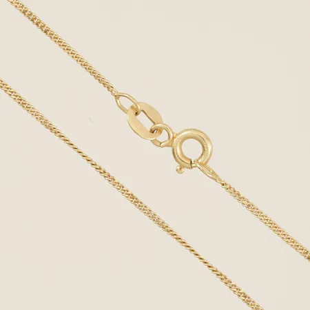 Kedja Pansar 50,5cm bredd:1mm, ojämna länkar 18K Vikt: 2,4 g