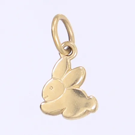 Hänge kanin längd 15mm bredd 8mm ostämplad 14K Vikt: 0,6 g
