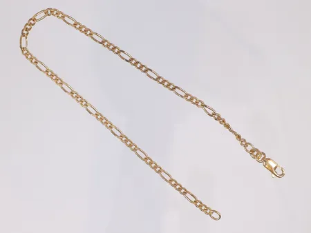 Armband Figaro 21,5cm bredd 1mm Uno-A-Erre 18K Vikt: 5,4 g