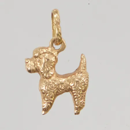 Hänge "pudel" 15mm 18K 0,9g.